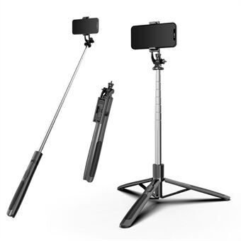Q05 1580mm Telescopic Monopond Selfie Stick Tripod Stand with Bluetooth Remote for Android iOS