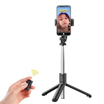 KP13 Retractable Wireless Remote Cell Phone Stand Folding Portable Bluetooth Selfie Stick Tripod (1.1m)