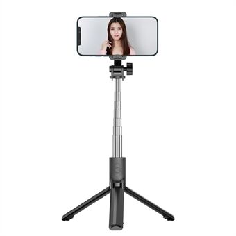 KP12 Retractable Live-stream Cell Phone Stand Portable Wireless Remote Bluetooth Selfie Stick Tripod without Light