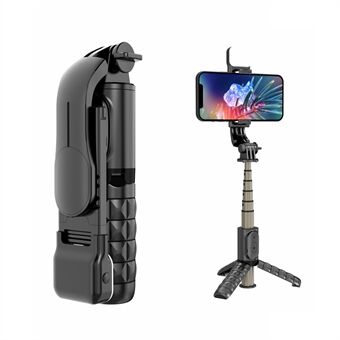 Q10s Portable Bluetooth Remote Control Phone Holder Tripod Extendable Aluminium Alloy Pole Live Streaming Selfie Stick with Fill Light
