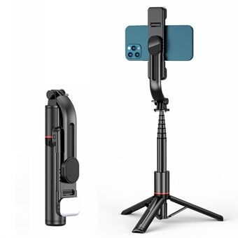L12D 1085mm Dual Fill Lights Version - Adjustable Light Mode Wireless Control Multi-Functional Extendable Portable Handheld Selfie Stick Selfie Tripod Stand