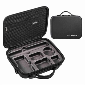 STARTRC 1111360 For DJI Osmo Action 3 Portable Shockproof Camera and Accessories Carrying Case Zipper Storage Bag - Black