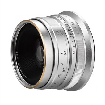 7ARTISANS 25mm F1.8 Prime Camera Lens Large Aperture Lens for Sony E Mount/Fujifilm/Canon EOS-M Mount Micro 4/3 Cameras A7 A7II A7R