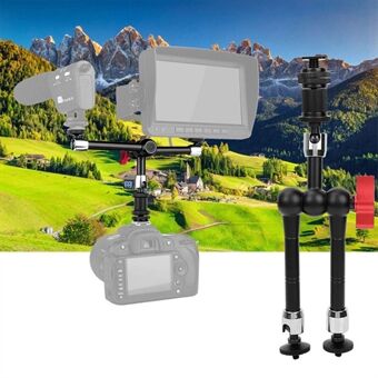 11 inch Folding 3-Section Camera Mount SLR Camera Flexible Boom Arm with 1/4" Screw/360-deree Rotatable Ball Head