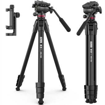 ULANZI 3030 Video Tripod Holder Mobile Phone SLR Camera Aluminum Alloy Stand with Detachable Handle 1.6m Adjustable Portable Tripod Stand