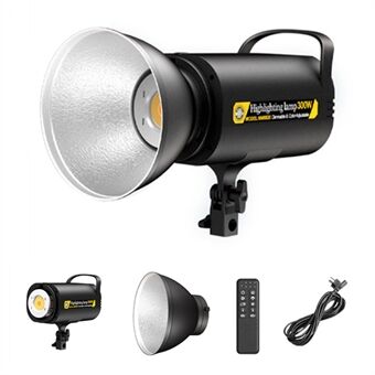 MM8820 300W Video Light Photography Light 3-Color LED Studio Lighting with Aluminum Lampshade for Live-streaming Indoor / Outdoor Shooting