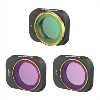 SUNNYLIFE MM3-FI415 For DJI Mini 3 Pro 3Pcs/Set CPL+ND8+ND16 Filters HD Optical Glass Camera Lens Filters