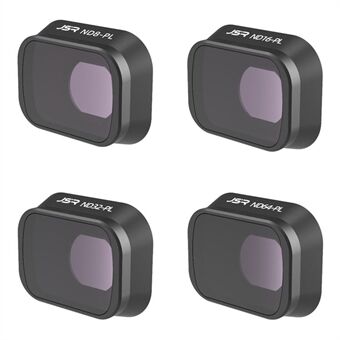 JUNESTAR KB-4IN1(NDPL) JSR-1663-20 For DJI Mini 3 Pro 4Pcs/Set Lens Filters ND8-PL + ND16-PL + ND32-PL + ND64-PL Aluminum Alloy+Glass Camera Lens Filter