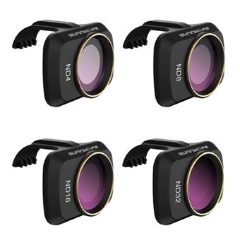 SUNNYLIFE MM-FI9256 4Pcs/Set for DJI Mini SE/Mini 2/Mavic Mini ND4+ND8+ND16+ND32 Optical Glass Filters Drone Camera Lens Filters
