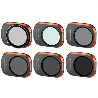 K&F CONCEPT 6Pcs For DJI Mini 3 Pro Filter Set, UV+CPL+ND8+ND16+ND32+ND64 Multi-Coated Lens Filters Drone Accessories