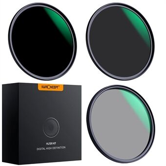 K&F CONCEPT 3Pcs 82mm Lens Filter Set with ND8 ND64 CPL Filter for Camera Lenses Multi-Layer Coated Filter with Filter Box
