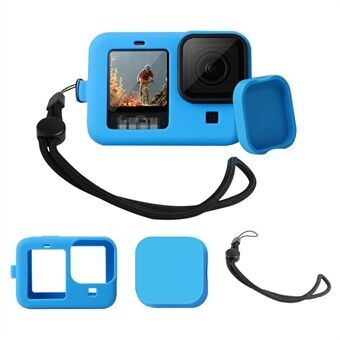 Silicone Camera Sleeve with Lens Cap Cover Anti-lost Rope for GoPro Hero9