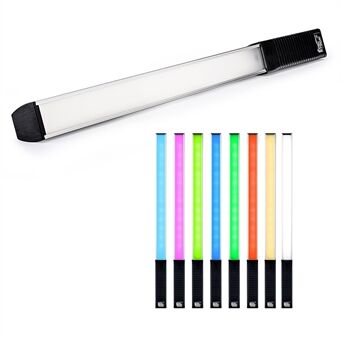 LUXCEO Q508A 8-color Photography RGB Fill Light Adjustable Color Temperature Handheld Video Light - Black/White