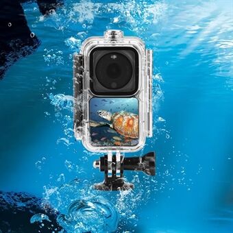 EWB9103 60 Meters Diving Case Waterproof Protective Frame Shell for DJI Action 2 Panoramic Camera - Transparent