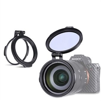 UURIG 67mm ND Filter Quick Release Lens Mount Ring Adapter Flip Cover Bracket for DSLR Camera