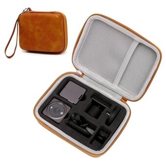 For DJI Action 2 Sports Camera Portable Storage Bag Zipper PU+EVA Shockproof Carrying Case