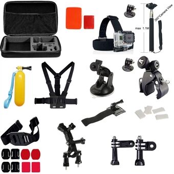 36-in-1 Outdoor Accessories Kit with Chest Belt, Headstrap, Monopod for GoPro Hero 4/3+/3/2/1 SJ4000/5000/6000 Xiaomi Yi