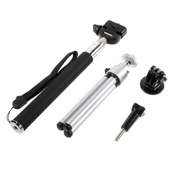 4 in 1 Accessories Kit with Tripod Stand, Extendable Monopod for GoPro Hero 4/3+/3/2/1 SJ4000/5000/6000/Xiaomi Yi