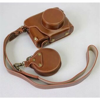 PU Leather Camera Protective Case + Strap + Camera Lens Bag for Fujifilm X100F