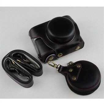 Black - PU Leather Half Camera Case Bag Protector for Olympus E