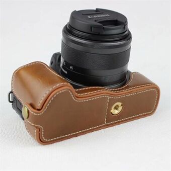 Half Camera PU Leather Protective Case for Canon EOS M50