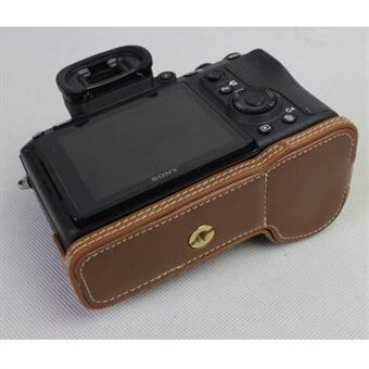 Half Camera PU Leather Protective Case for Sony ILCE-9 / A9 / A7RM3 A7RIII