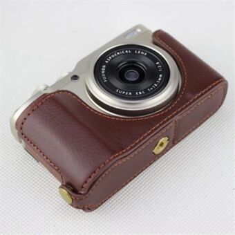 Genuine Leather Half Bottom Camera Protection Case for Fujifilm XF10 Digital Compact Camera