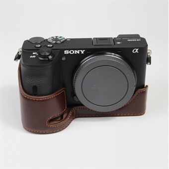 Genuine Leather Camera Protection Base Protection Semi-Case for Sony A6600