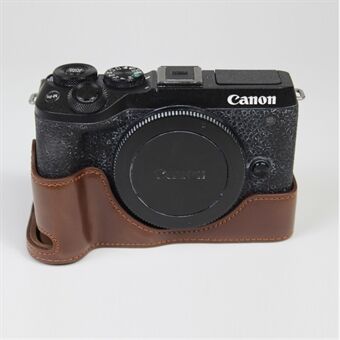 Genuine Leather Camera Protection Base Protection Semi-Case for Canon EOS M6 Mark II /EOS M6II