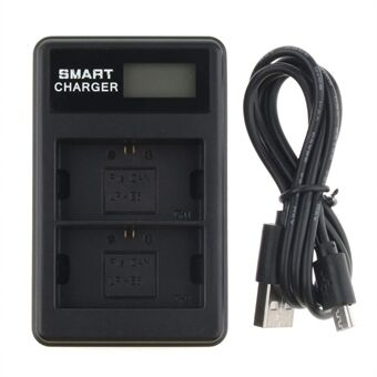 LCD Display Dual-Channel LP-E6 Battery USB Charger for Canon 7D 6D 5D 60D