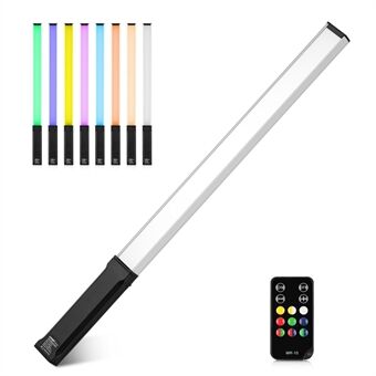 LIYADI RGB Handheld LED Light Wand Rechargeable Photography Light Stick 10 Lighting Modes 12 Brightness Levels 1000 Lumens 3200-5600K Color Temperature with Portable Bag Hanging Loop Remote Control