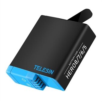 TELESIN GP-BTR-801 1220mAh Battery for GoPro Hero 5 / 6 / 7 / 8 Camera Fully Decoded Battery Replacement Part