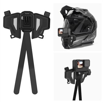 TELESIN GP-HBM-MT2-YH Motorcycle Helmet Chin Strap Shockproof Sports Camera Mount for Cycling Shooting Photography