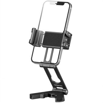 ULANZI 3042 HP004 Metal Foldable Smartphone Holder Mount for Tripod 360 Degree Rotatable with Cold Shoe 1 / 4\'\' Screw