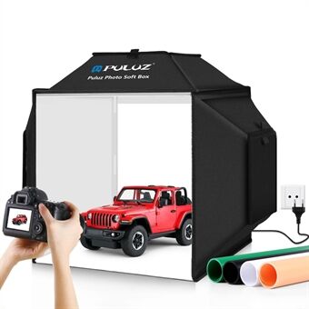 PULUZ PU5042 40cm Folding 5500K Studio Shooting Tent Soft Box Photography Lighting Kit with 4 Colors PVC Backdrops (Black, Orange, White, Green)