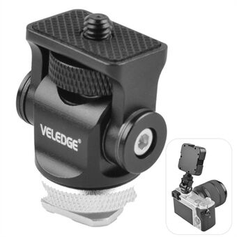 VELEDGE V1 Camera Mount Adapter for Mini Monitor Mic Fill Light Adjustable Metal Gimbal 360 Degree Rotating
