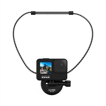 UURIG Magnetic Quick-Release Stand for GoPro Hero 8/9/10 Action Camera Holder with 1/4" Screw and Lanyard