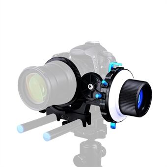 YELANGU F4 Slot Design A/B Stop Follow Focus Rig for Canon Nikon DSLR Video Camera with 52mm-86mm Lenses