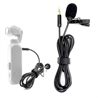 HTX HT-F02LM for FIMI PALM 2/Pro Omnidirectional Microphone 3.5mm Hi-Fi Recording Mic Clip-On Clipper Microphone