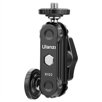 ULANZI R102 1Pc Metal Magic Arm With 360 Degree Double Ball Heads 1 / 4\'\' Screw Extend Mount for DSLR Camera Monitor Video Light Mic Tripod