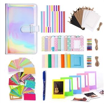 For FujiFilm Instax Mini 12 / 11 / 9 / 8+ / 8 10-in-1 Colorful Bundle Kit Accessories Includes Photo Album, Hang Frames, Border Stickers