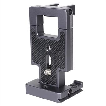 Z043 Mobile Phone Holder Quick Release Plate Tripod Mount Adapter with Cold Shoe
