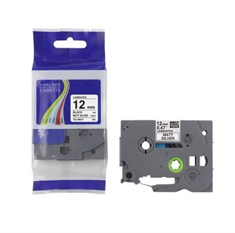 Brother Compatible TZ 231 - Black text White tape 12mm x 8 m