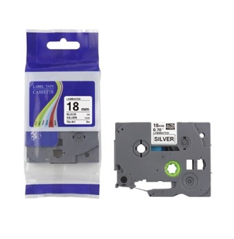 Brother Compatible TZ 231 - Black text White tape 12mm x 8 m