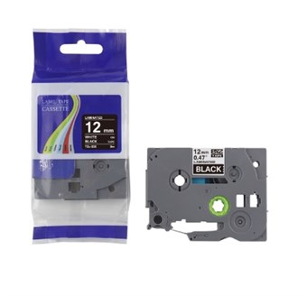 Brother Compatible TZ 231 - Black text White tape 12mm x 8 m