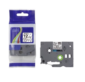 Brother Compatible TZ 231 - Black text White tape 12mm x 8 m